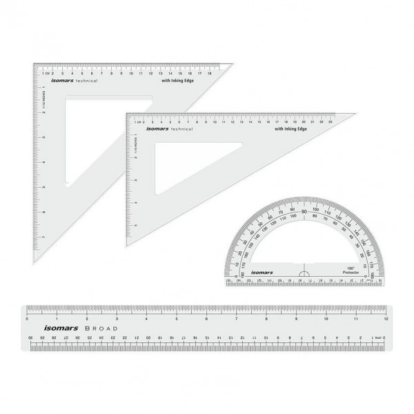 Isomars 4 Όργανα Τεχνικού Σχεδίου (25-30-30-15cm) Isomars 4 Όργανα Τεχνικού Σχεδίου (25-30-30-15cm)