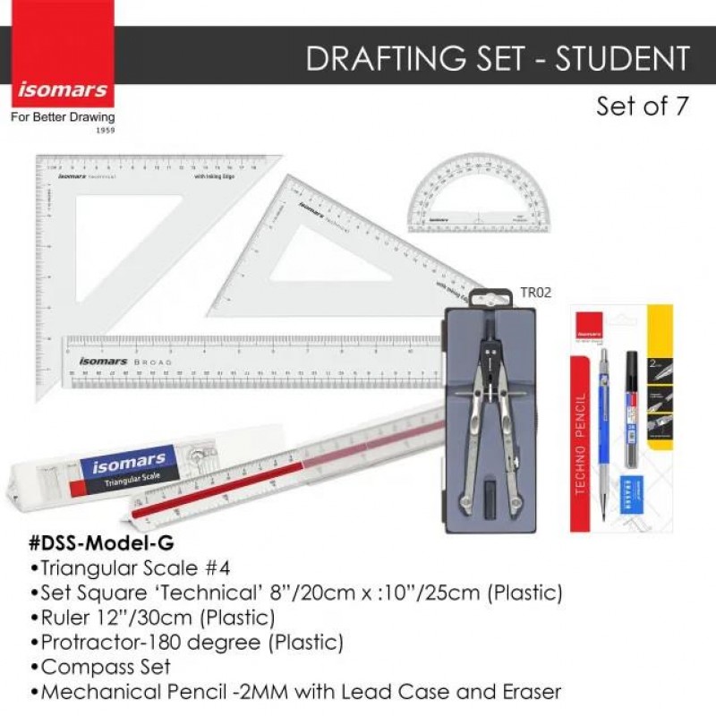 Isomars 7 Όργανα + Εργαλεία Τεχνικού Σχεδίου