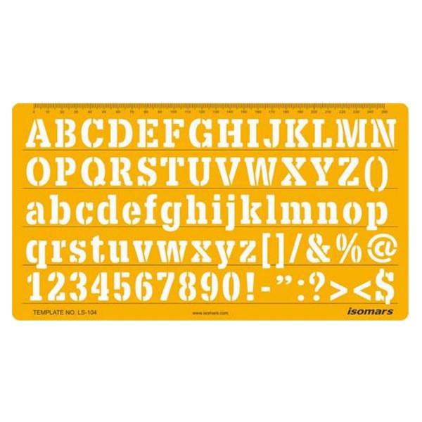 Isomars Στένσιλ Γραμμάτων, Αριθμών + Συμβόλων (Σαμπλόν) 104 Isomars Στένσιλ Γραμμάτων, Αριθμών + Συμβόλων (Σαμπλόν) 104