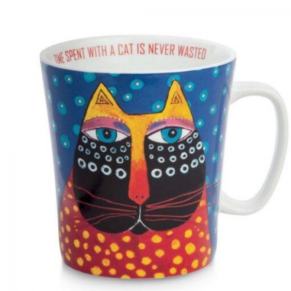 Laurel Burch Κούπα Πορσελάνης Blue Cat 430ml