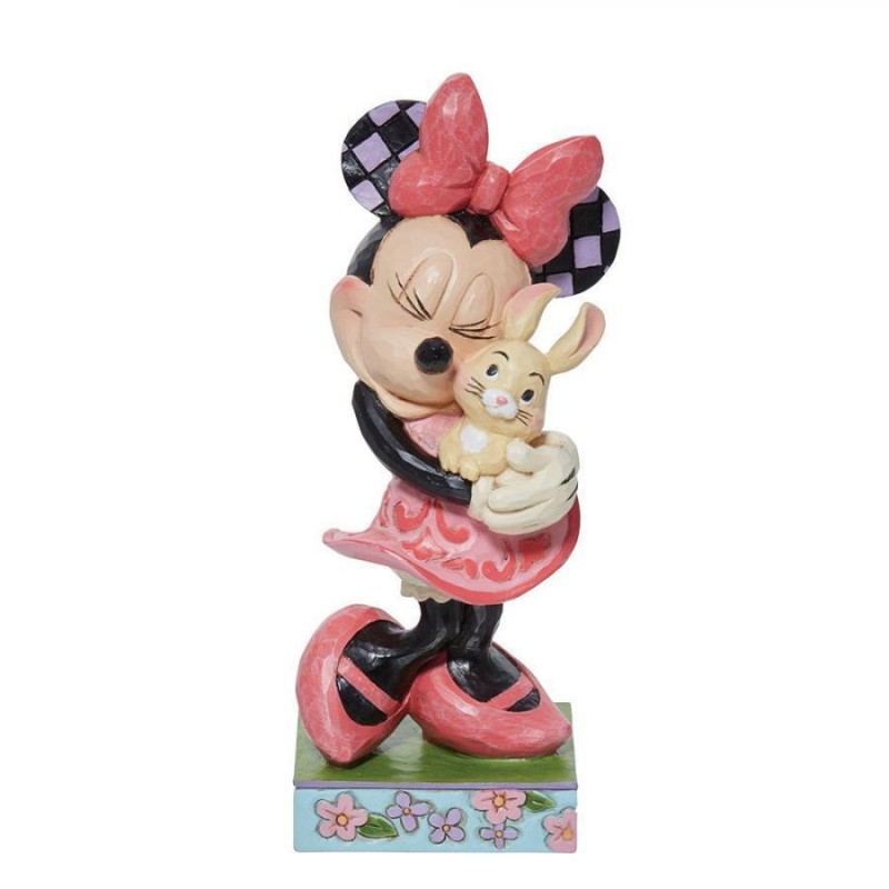 Minnie Holding Bunny Figurine 14cm