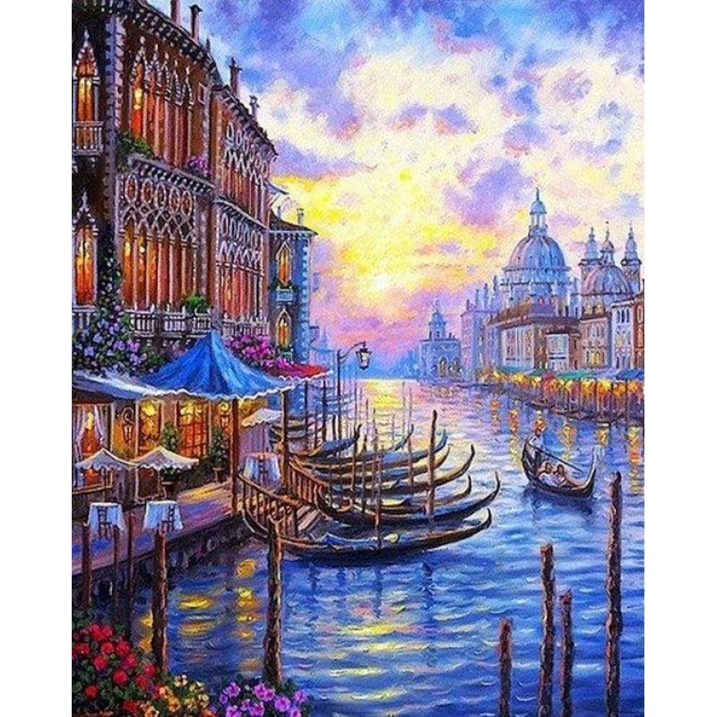Ζωγραφική με Αριθμούς Τελάρο 40x50cm Το Μεγάλο Κανάλι της Βενετίας