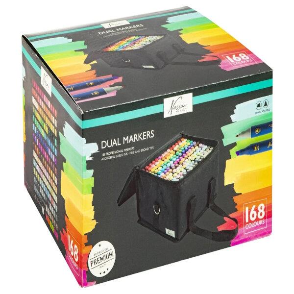 Nassau 168 Μαρκαδόροι Διπλής Μύτης σε Θήκη Nassau 168 Μαρκαδόροι Διπλής Μύτης σε Θήκη