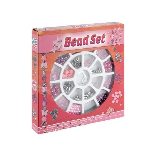 Σετ με ρόζ χάντρες σε κουτί 26x26cm Σετ με ρόζ χάντρες σε κουτί 26x26cm