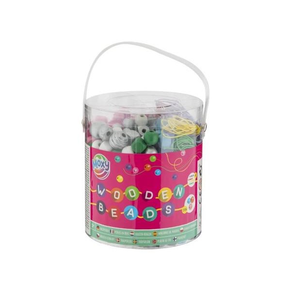 Σετ με χρωματιστές Ξύλινες Χάντρες 250gr Σετ με χρωματιστές Ξύλινες Χάντρες 250gr