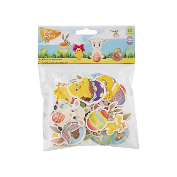 Πασχαλινά Αυτοκόλλητα Foam 30τεμ Πασχαλινά Αυτοκόλλητα Foam 30τεμ