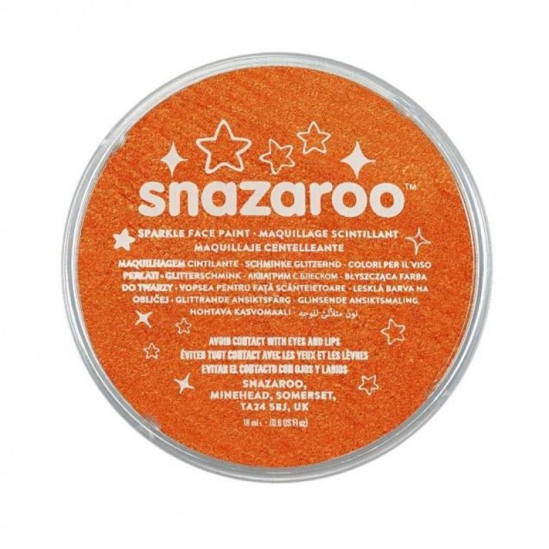 Snazaroo 18ml Κρέμα Face Painting Sparkle Orange