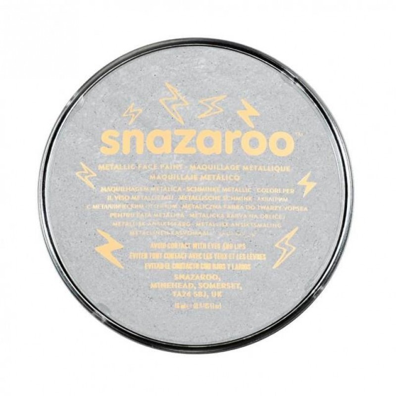 Snazaroo 18ml Face Painting Cream Metallic Silver