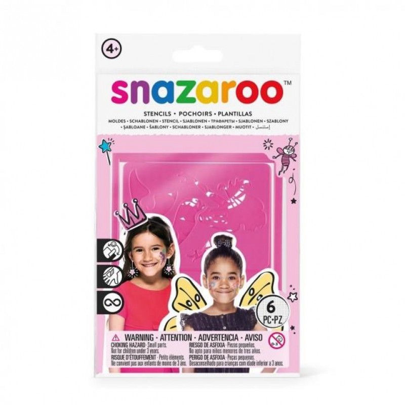 Snazaroo 6 Στένσιλς Face Painting Fantasy Girls