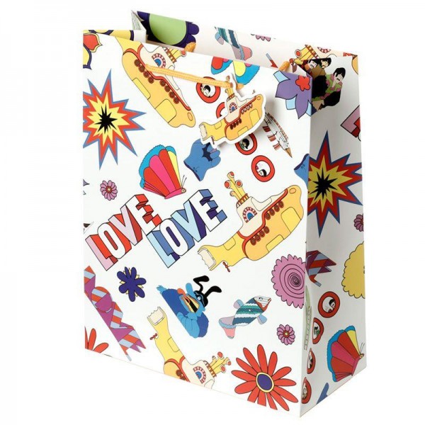 Gift Bag Large The Beatles Yellow Submarine Love Gift Bag Large The Beatles Yellow Submarine Love
