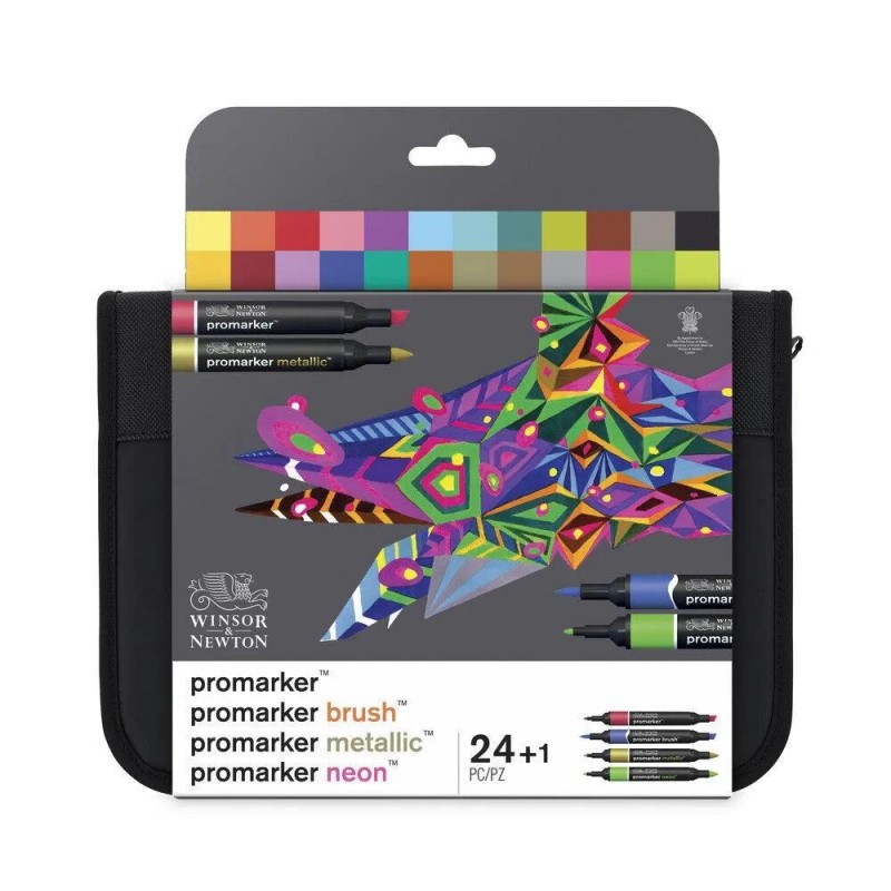 Winsor n Newton 24 Μαρκαδόροι Promarker Mixed σε Κασετίνα