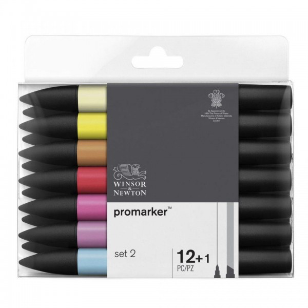 Winsor n Newton 12+1 Μαρκαδόροι Promarker Set 2