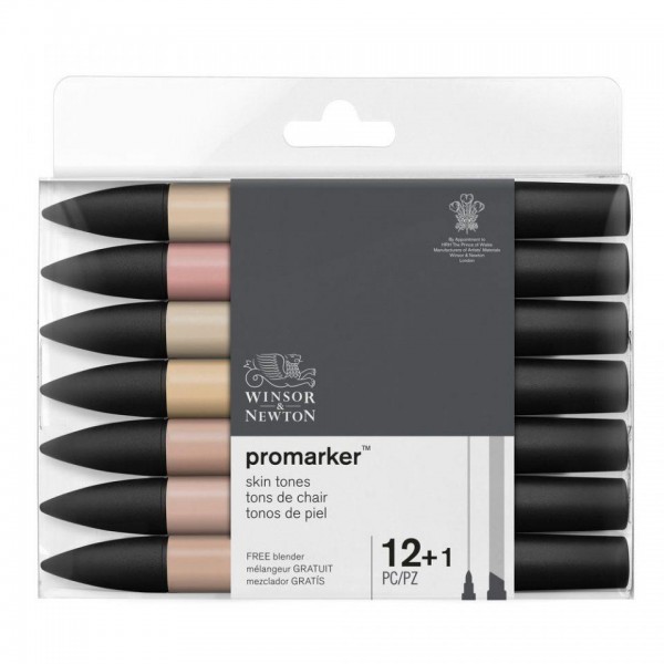 Winsor n Newton 12+1 Μαρκαδόροι Promarker Χρώματα Δέρματος