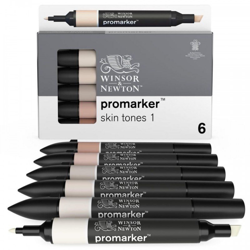 Winsor n Newton 6 Μαρκαδόροι Promarker Χρώμα Δέρματος Set 1 Winsor n Newton 6 Μαρκαδόροι Promarker Χρώμα Δέρματος Set 1