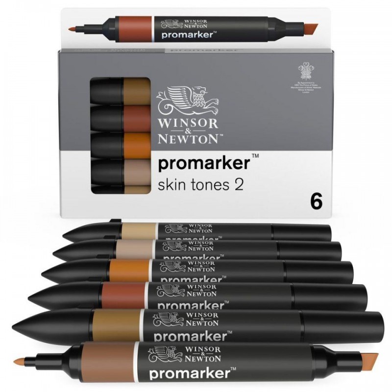 Winsor n Newton 6 Μαρκαδόροι Promarker Χρώμα Δέρματος Set 2 Winsor n Newton 6 Μαρκαδόροι Promarker Χρώμα Δέρματος Set 2