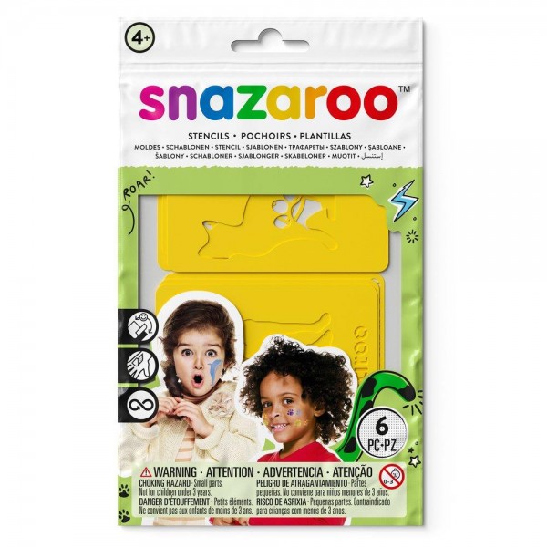 Snazaroo 6 Stencils Unisex Snazaroo 6 Stencils Unisex