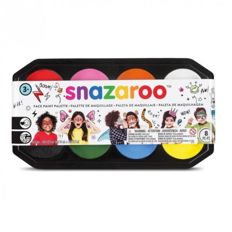 Snazaroo Επαγγελματικη Παλέτα Facepaint 8 Χρώματα 18ml