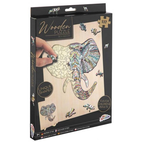 Ξύλινο Παζλ Ελέφαντας  137τεμ