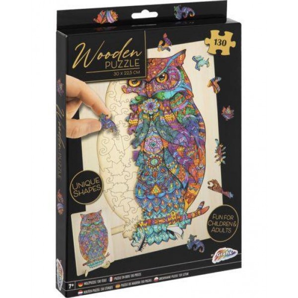 Ξύλινο Παζλ Κουκουβάγια 130τεμ