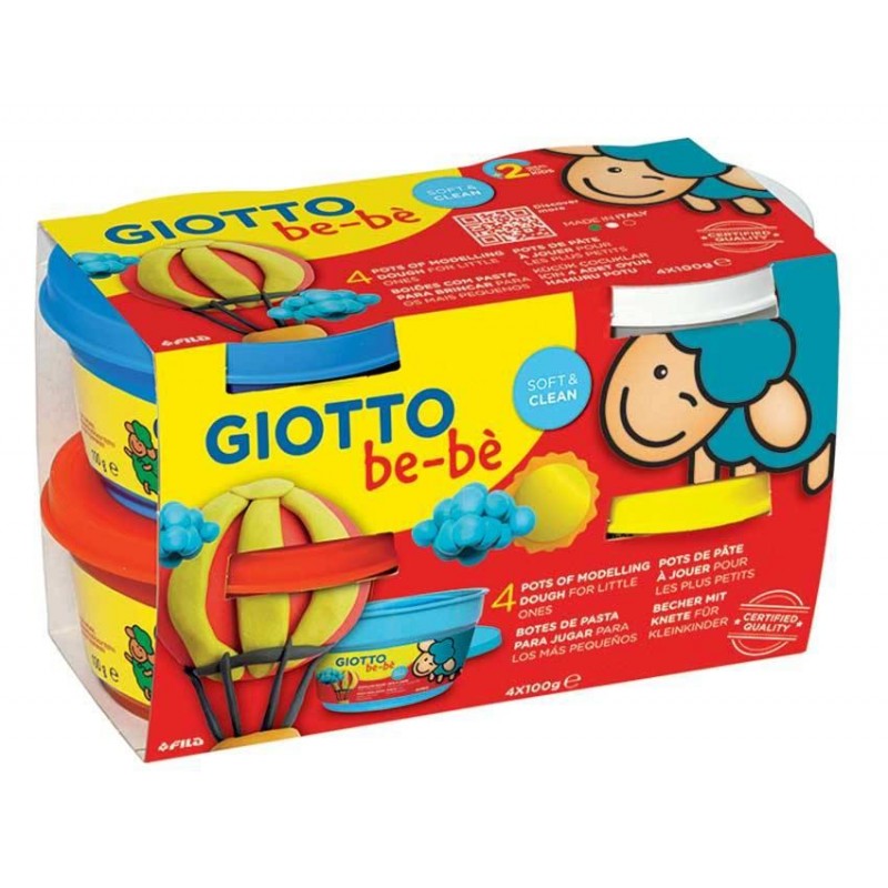 Giotto Πλαστπζυμαράκι Σετ 4 Χρώματα 100g