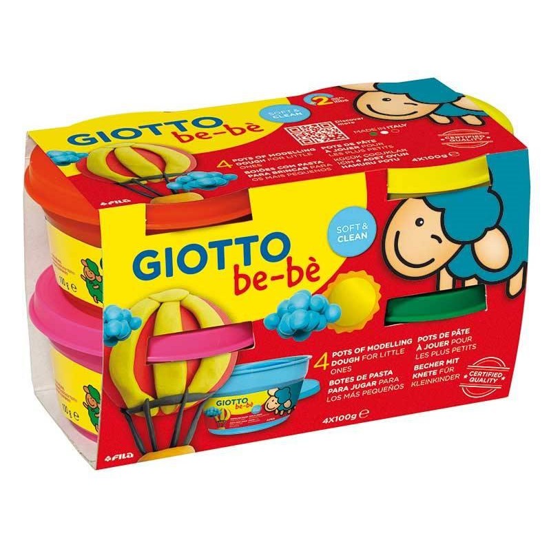 Giotto Πλαστπζυμαράκι Σετ 4 Χρώματα 100g