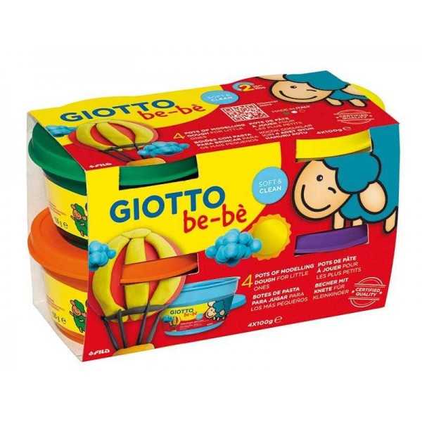 Giotto Πλαστπζυμαράκι Σετ 4 Χρώματα 100g Giotto Πλαστπζυμαράκι Σετ 4 Χρώματα 100g
