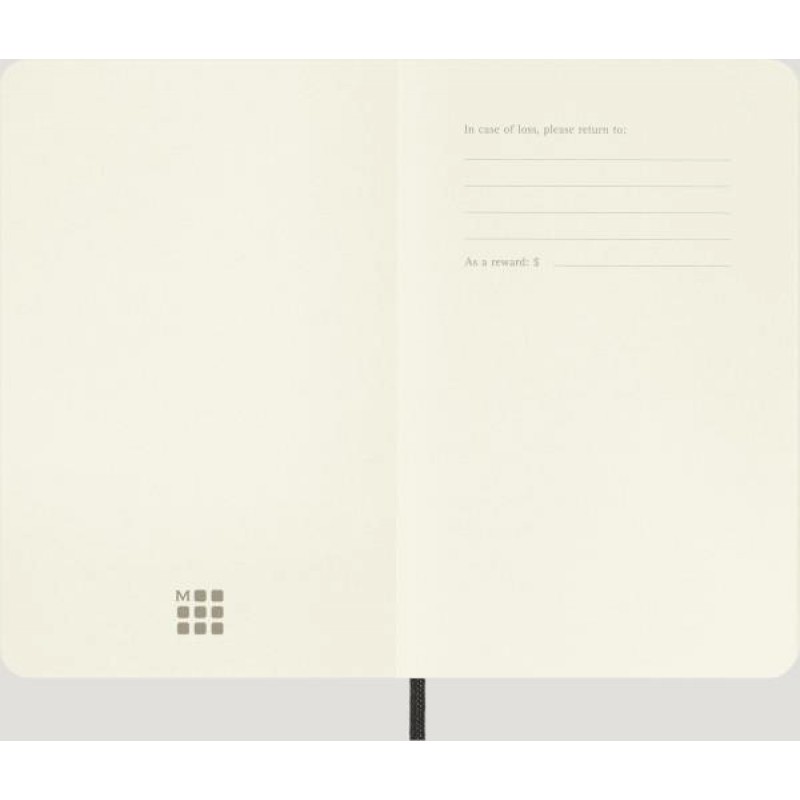Μoleskine Σημειωματάριο με Μαλακό Εξώφυλλο και Λευκές Σελίδες 9x14cm Black