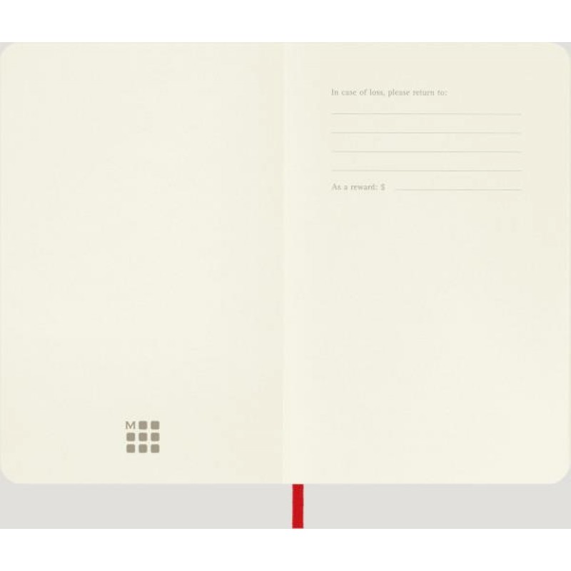 Μoleskine Σημειωματάριο με Μαλακό εξώφυλλο και Λευκές Σελίδες 9x14cm Scarlet Red