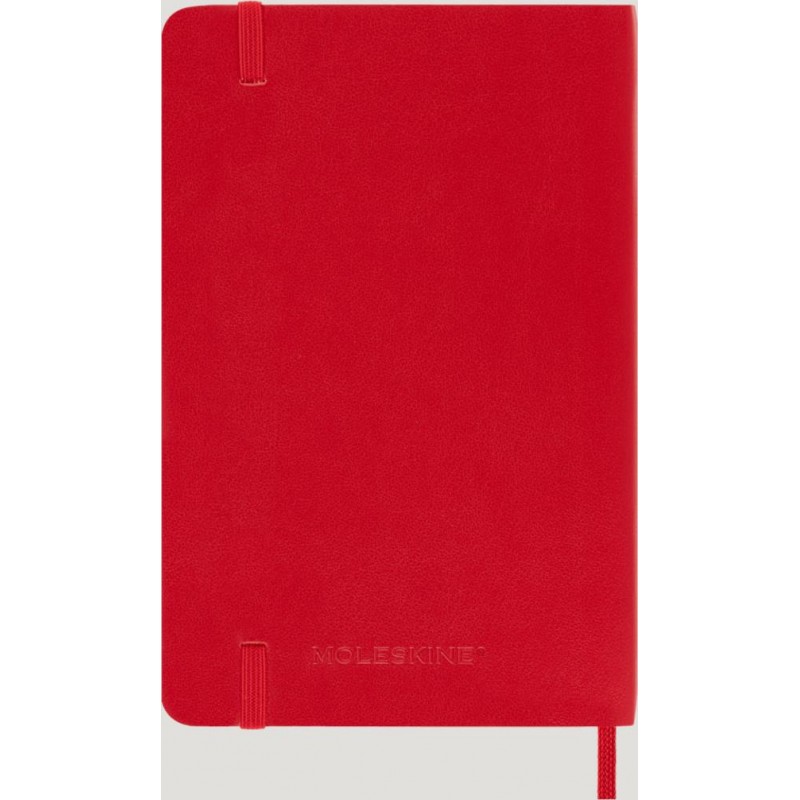 Μoleskine Σημειωματάριο με Μαλακό εξώφυλλο και Λευκές Σελίδες 9x14cm Scarlet Red