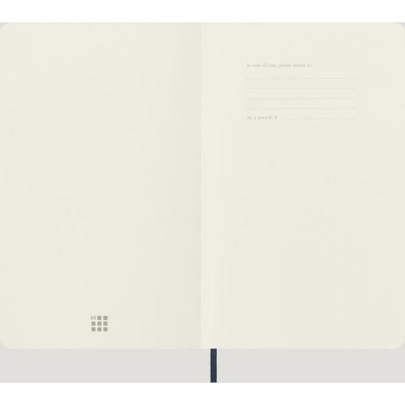 Μoleskine Σημειωματάριο με Μαλακό Εξώφυλλο και Λευκές σελίδες 13x21cm Sapphire Blue