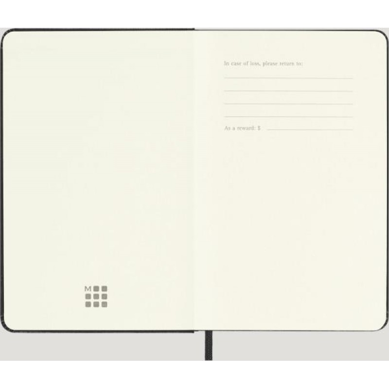Μoleskine Σκληρόδετο Σημειωματάριο με Λευκές σελίδες 9x14cm Black