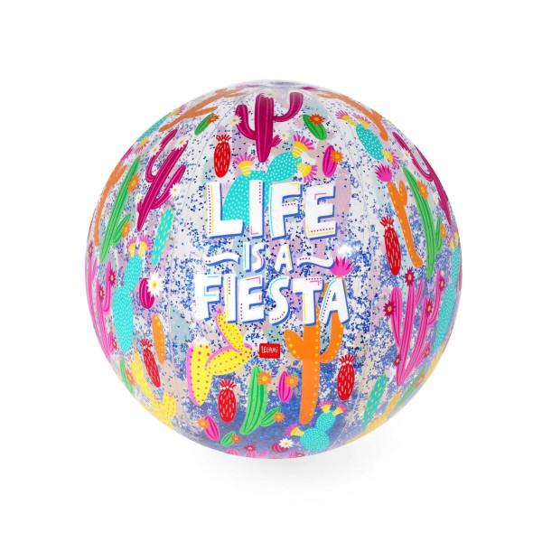 Legamis Inflatable Glitter Beach Ball - Cactus Legamis Inflatable Glitter Beach Ball - Cactus