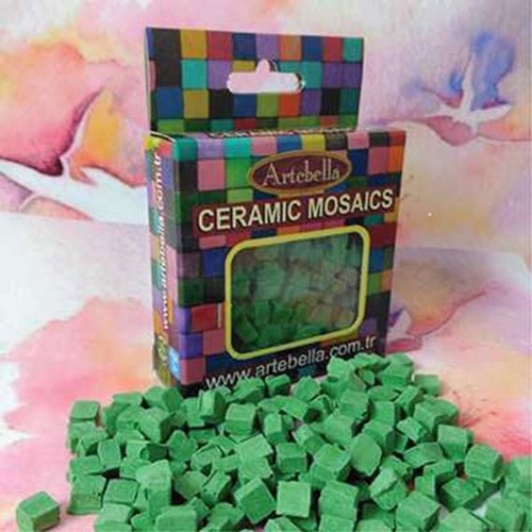 Artebella Κεραμικές Ψηφίδες 8x8mm Πράσινες Artebella Κεραμικές Ψηφίδες 8x8mm Πράσινες