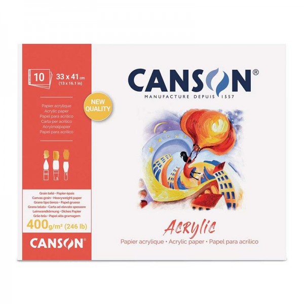 Canson Μπλοκ για Ακρυλικό 400g 33x41cm 10φ Canson Μπλοκ για Ακρυλικό 400g 33x41cm 10φ