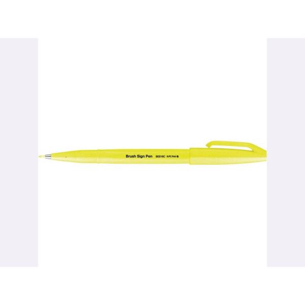 Touch Brush Sign Pen Fluo Yellow Touch Brush Sign Pen Fluo Yellow