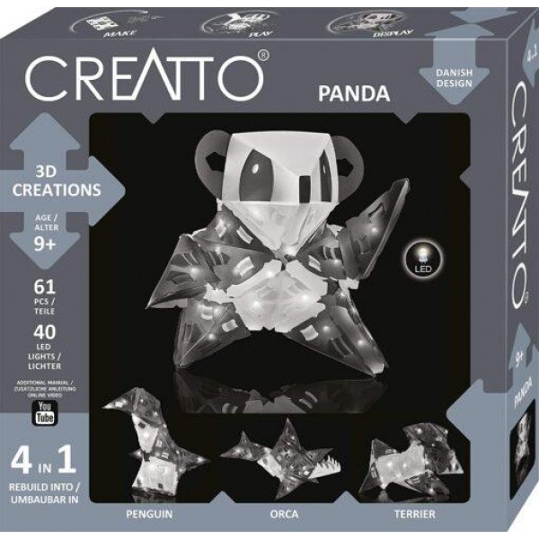 Creatto Σετ Κατασκευής Panda με 40 φωτάκια LED Creatto Σετ Κατασκευής Panda με 40 φωτάκια LED