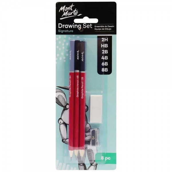 Mont Marte Σετ Σχεδίου 6 Μολύβια Γομα + Ξύστρα Mont Marte Σετ Σχεδίου 6 Μολύβια Γομα + Ξύστρα