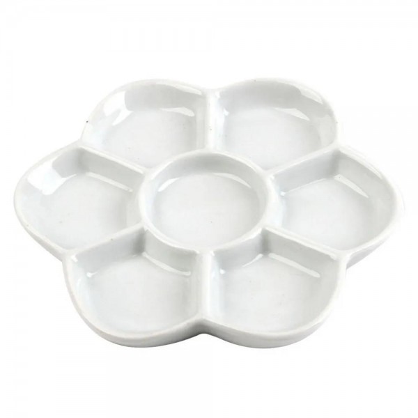 Πορσελάνινη Παλέτα Ζωγραφικής 7 Θέσεων - Φ15mm Πορσελάνινη Παλέτα Ζωγραφικής 7 Θέσεων - Φ15mm