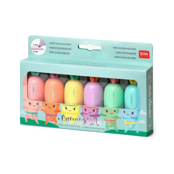 Legami Σετ 6 Mini Μαρκαδόροι Υπογράμμισης Carrate Team Legami Σετ 6 Mini Μαρκαδόροι Υπογράμμισης Carrate Team