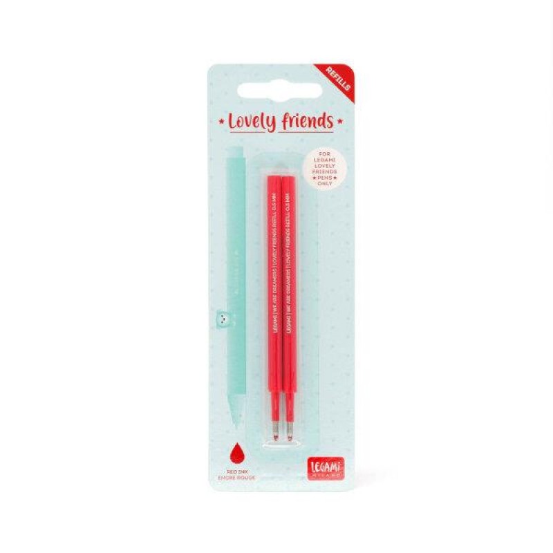Legami Σετ 2 Ανταλλακτικά για στυλό Gel Pen Lovely Friends Red Legami Σετ 2 Ανταλλακτικά για στυλό Gel Pen Lovely Friends Red