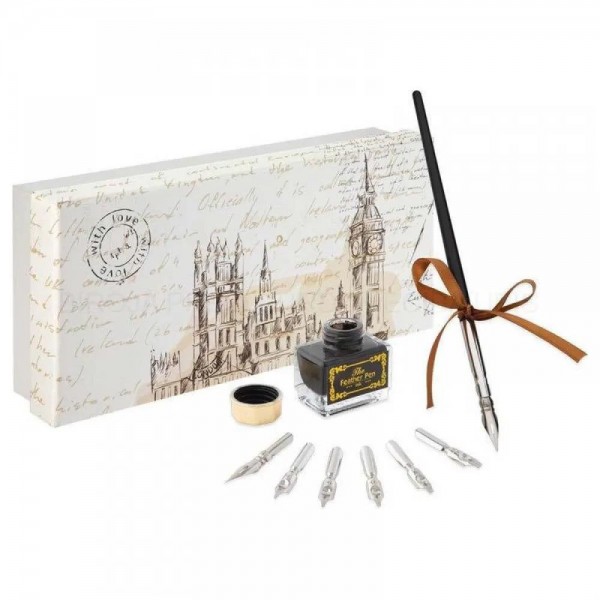 Κουτί Καλλιγραφίας με 7 Μύτες, Κονδυλοφόρο και Μελάνι 15ml