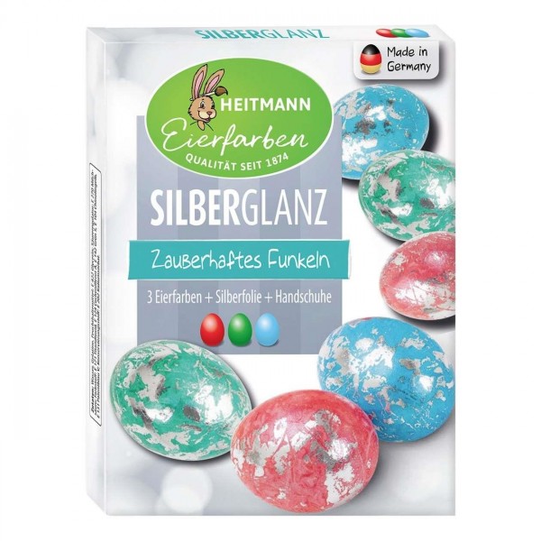 Heitmann 3 Βαφές Αυγών με Διακοσμητικά Μεταλλικά Φύλλα Ασημί Heitmann 3 Βαφές Αυγών με Διακοσμητικά Μεταλλικά Φύλλα Ασημί
