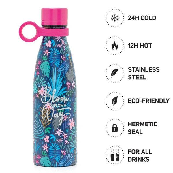Legami 500 Ml Vacuum Bottle Hot and Cold - Floral Legami 500 Ml Vacuum Bottle Hot and Cold - Floral