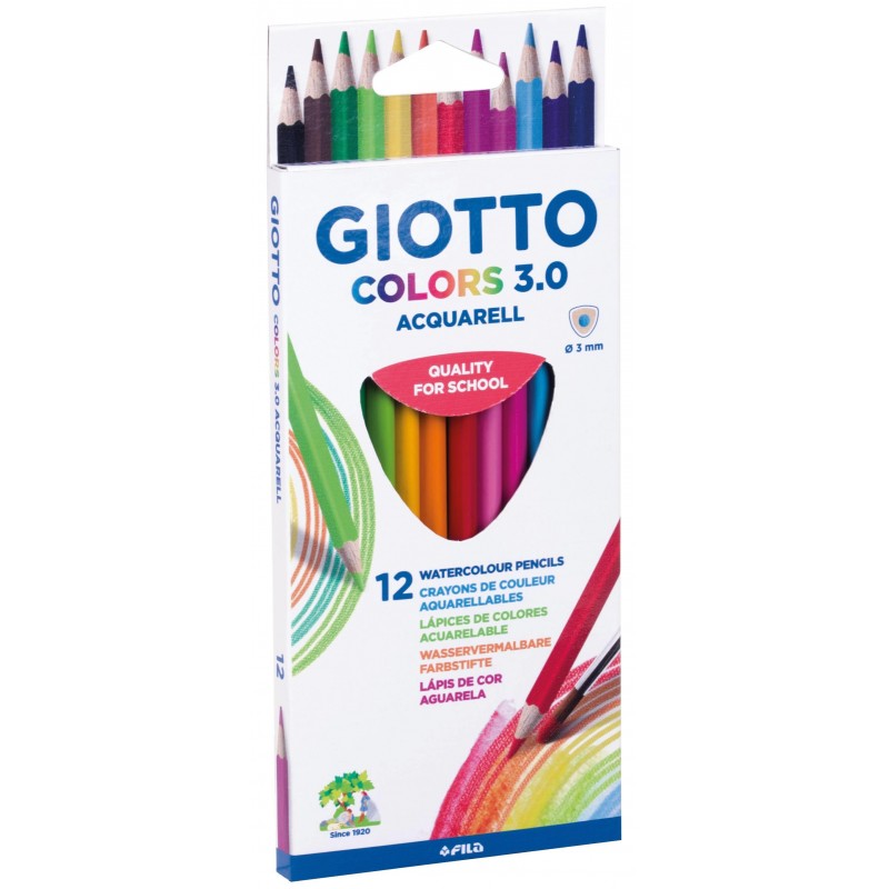 Giotto Ξυλομπογιές Ακουαρέλας 12 Χρώματα