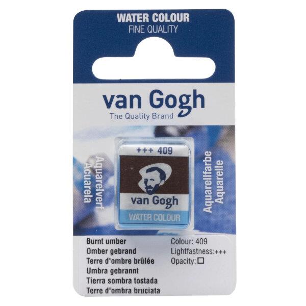 Van Gogh Watercolour Half Pan 409 Burnt Umber Van Gogh Watercolour Half Pan 409 Burnt Umber