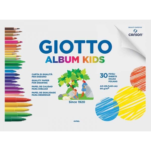 Giotto Μπλοκ Σχεδίου με 30 Χαρτιά Α3 90g Giotto Μπλοκ Σχεδίου με 30 Χαρτιά Α3 90g