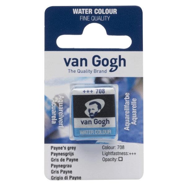Van Gogh Watercolour Half Pan 708 Paynes Grey Van Gogh Watercolour Half Pan 708 Paynes Grey