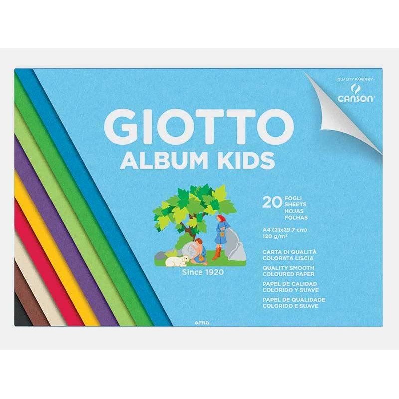 Giotto Μπλοκ με 20 Χρωματιστά Χαρτιά Α4 120g