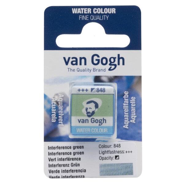 Van Gogh Watercolour Half Pan 848 Interference Green Van Gogh Watercolour Half Pan 848 Interference Green