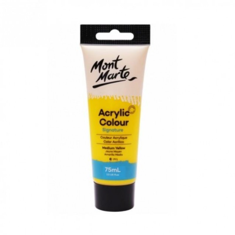 Mont Marte 75ml Studio Acrylic 04 Medium Yellow Mont Marte 75ml Studio Acrylic 04 Medium Yellow